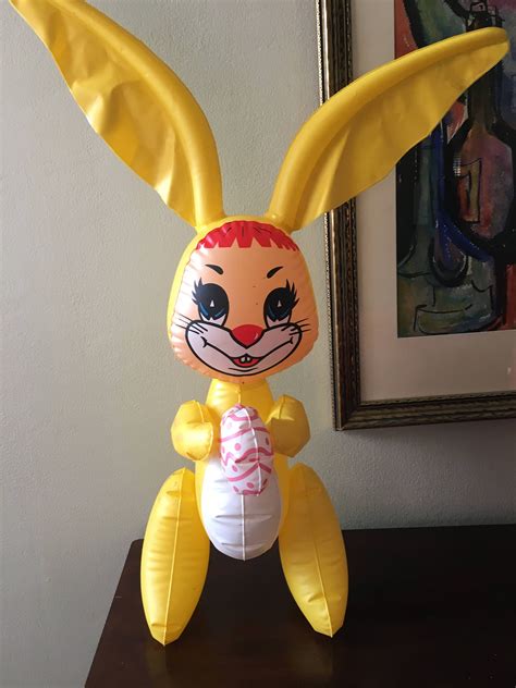 inflatable bunny for easter|vintage blow up easter bunny.